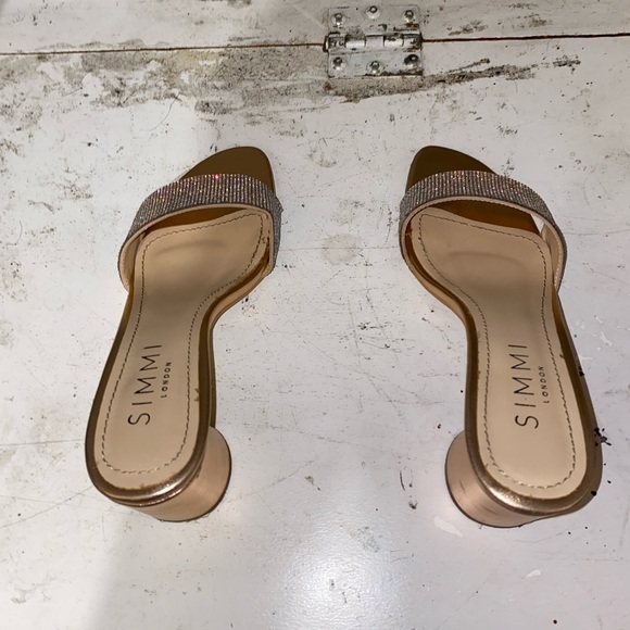 Rose Gold Simmi Low Platform Heels - Picture 3 of 3